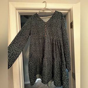 Smocked Dotted Dress